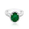 Image 1 : 2.12ct Natural Emerald 14K White Gold 4.7gm Ring