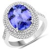 Image 1 : 3.85ct Tanzanite 14K White Gold Ring