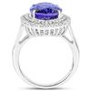 Image 2 : 7.08ct Tanzanite 14K White Gold Ring