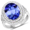 Image 1 : 4.89ct Tanzanite 14K White Gold Ring