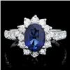 Image 1 : 14K Gold 2.00ct sapphire 0.80ct Diamond Ring