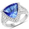 Image 1 : 4.88ct Tanzanite 14K White Gold Ring
