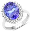 Image 1 : 5.81ct Tanzanite 14K White Gold Ring