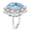 Image 2 : 6.24ct Oval Aquamarine & Diamond Ring