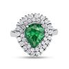 Image 1 : 1.78ct NATURAL Emerald 18K White Gold Ring