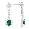 Image 1 : 2.19ct Emerald & Diamond Earrings