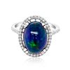 Image 1 : 3.13ct Natural OPAL 14K White Gold 3.76gm Ring