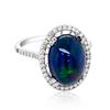 Image 2 : 3.13ct Natural OPAL 14K White Gold 3.76gm Ring
