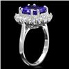 Image 2 : 14k Gold 4.00ct Tanzanite 0.90ct Diamond Ring