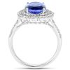 Image 2 : 3.53ct Tanzanite 14K White Gold Ring