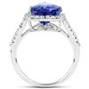 Image 2 : 6.22ct Tanzanite 14K White Gold Ring