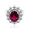 Image 1 : 3.5ct Natural Pink Tourmaline 14K White Gold 6.7gm Ring