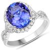 Image 1 : 3.8ct Tanzanite 14K White Gold Ring