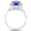 Image 2 : 3.8ct Tanzanite 14K White Gold Ring