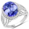 Image 1 : 7.02ct Tanzanite 14K White Gold Ring