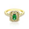 Image 1 : 0.36ct Natural Emerald 14K Yellow Gold 4gm Ring