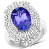 Image 1 : 4.96ct Tanzanite 14K White Gold Ring