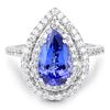 Image 3 : 3.49ct Tanzanite 14K White Gold Ring