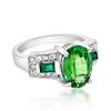 Image 2 : 2.97ct Tsavourite 14K White Gold Ring