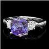 Image 1 : 14k Gold 3.00ct Tanzanite 0.60ct Diamond Ring