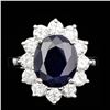 Image 1 : 18k Gold 4.00ct Emerald 1.00ct Diamond Ring