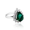 Image 2 : 3.16ct NATURAL Emerald 14K White Gold Ring