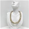 Image 1 : 12-15mm South Sea Oval Pearl Necklace with Gold Clasp