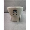 Image 2 : Rolling Curved Back Upholstered Chair w/ Skirt & Pull Ring 22"x21"x34"H