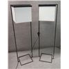 Image 1 : Qty 2 Square Metal Floor Lamps 15"x15"x55"H (Some rust on base)