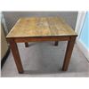 Image 1 : Composition Wooden Dining Table 36" x 36" x 30"H (surface has scratches, needs refinishing)