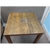 Image 2 : Composition Wooden Dining Table 36" x 36" x 30"H (surface has scratches, needs refinishing)
