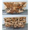 Image 1 : Very Large Solid Teak Root Live Edge Console Table, Approx. 74" x 20" x 37"H (Heavy)