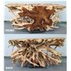 Image 1 : Very Large Solid Teak Root Live Edge Console Table, Approx. 72" x 20" x 37"H (Heavy