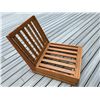Image 2 : Sutherland Teak Wood Poolside Lounge Chair 26"x37"x10"H (base) 31"H (back)