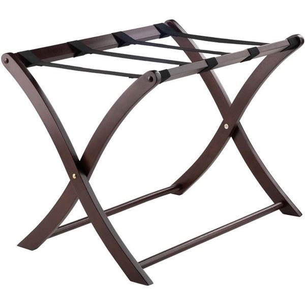 Winsome 94420 Scarlett Luggage Rack w/ Black Straps New in Box