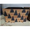 Image 2 : Qty 2 Natural Woven Baskets w/ Triangular Design 16.5"x16.5"x9.75"H