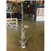 Image 1 : CHROME FINISH WITH CRACKLE GLASS FLOOR LAMP (NO SHADE)