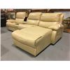 Image 1 : GENERAL LEATHER POWER RECLINING SECTIONAL SOFA - OFF-WHITE CREAM COLOR