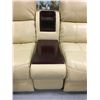 Image 3 : GENERAL LEATHER POWER RECLINING SECTIONAL SOFA - OFF-WHITE CREAM COLOR