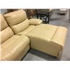 Image 4 : GENERAL LEATHER POWER RECLINING SECTIONAL SOFA - OFF-WHITE CREAM COLOR