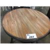 Image 2 : 2 TIER METAL & KNOTTED WOOD ROUND TEA TABLE