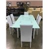 Image 3 : SIGNATURE ASHLEY DESIGN GLASS TOP EXTENDABLE DINING TABLE WITH 6 CHAIRS