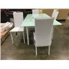 Image 3 : SIGNATURE ASHLEY DESIGN GLASS TOP EXTENDABLE DINING TABLE WITH 6 CHAIRS (BOXED)
