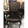 Image 2 : SET OF 8 BROWN VELOUR UPHOLSTERED DINING CHAIRS