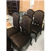 Image 3 : SET OF 8 BROWN VELOUR UPHOLSTERED DINING CHAIRS
