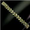 Image 2 : Natural Marquise Peridot & Sapphire Bracelet