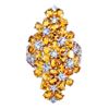 Image 2 : Natural Citrine Rhodolite Tanzanite Ring