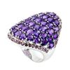 Image 2 : Natural Amethyst & Rhodolite Garnet Ring