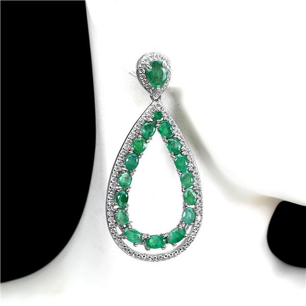 Natural Colombian Emerald Earrings