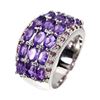 Image 1 : Natural Amethyst Rhodolite Garnet Ring